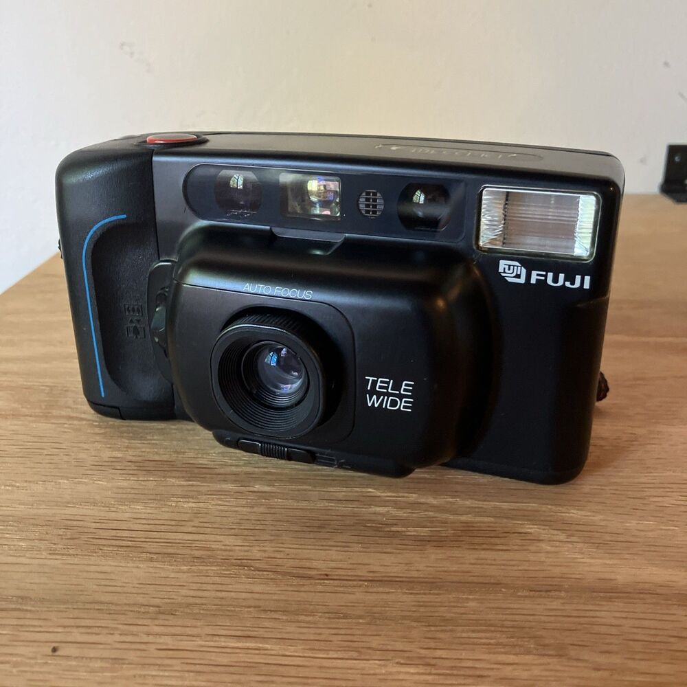 Fuji DL-155 TELE Drop in Loading 35mm Camera Japan Works